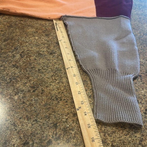 Free People Easy Street Sweater Size XS Color Block Pullover Ribbed Knit Relaxed - Picture 11 of 13